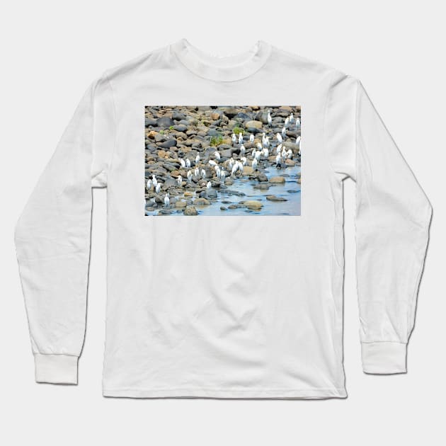 Duck at river side-Nature Long Sleeve T-Shirt by NP-Pedia